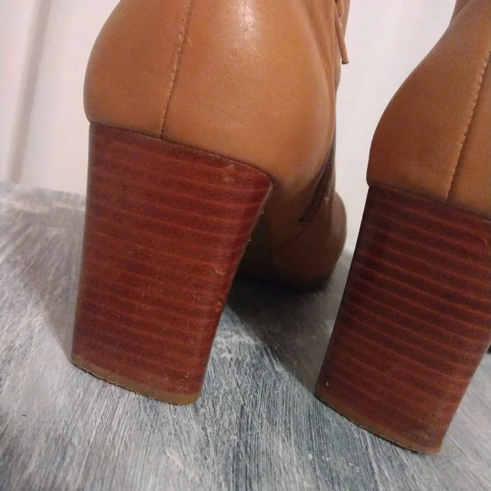 Jennifer Moore tan ankle booties